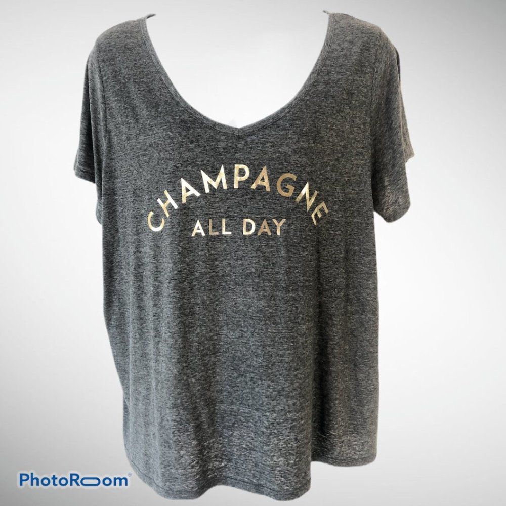 Lane Bryant 'Champagne All Day' Graphic Tee 0181